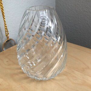 Dansk Irish Full Lead Crystal Swirl Vase